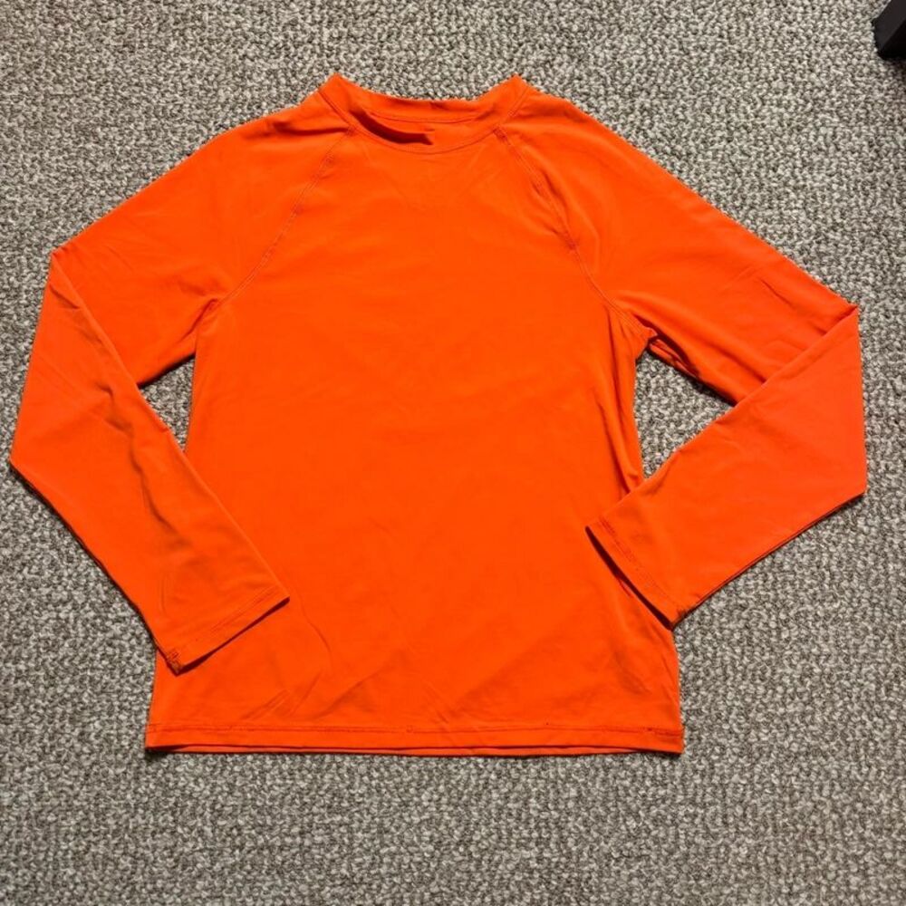 Wonder Nation Long Sleeve Athletic Shirt Kids XXL 18 Orange Active Tee